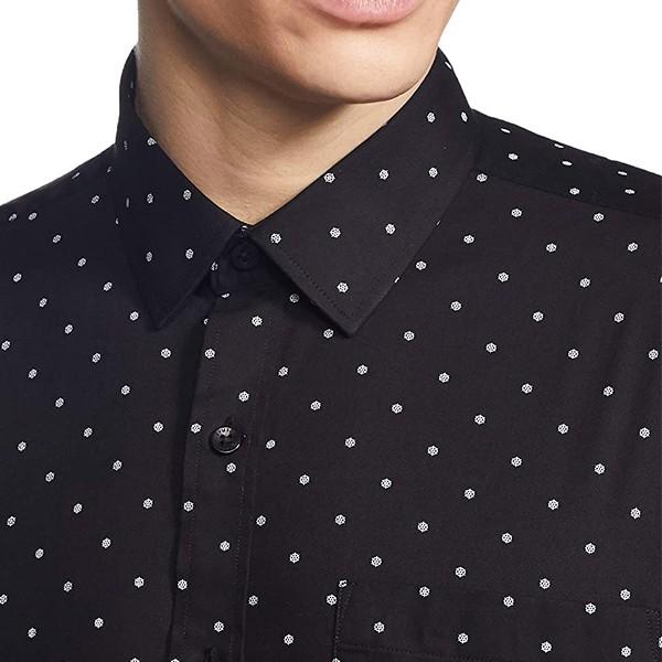 Black Customized Men's Printed Regular Casual Shirt