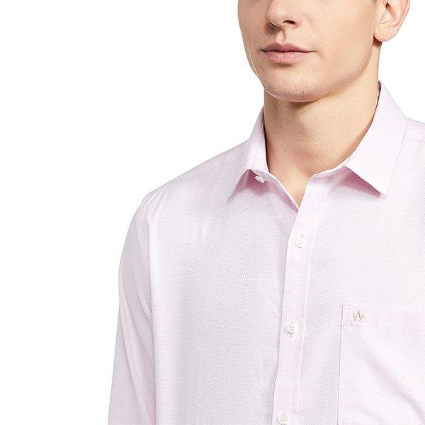 Light Pink Customized Men's Solid Regular Shirt