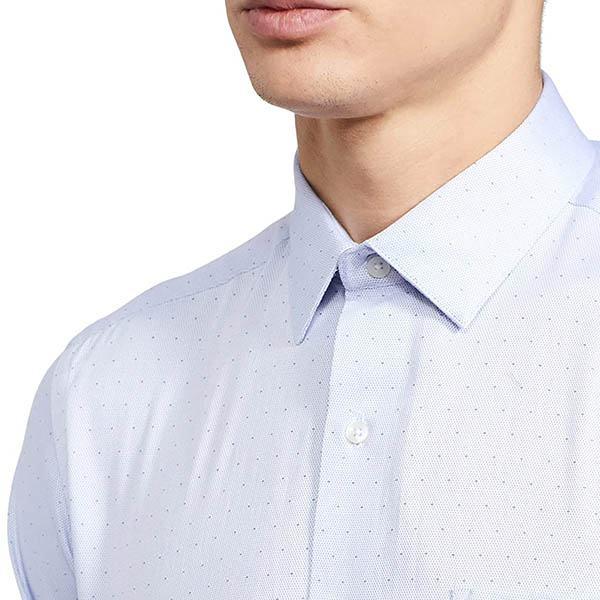 Light Blue Customized Men's Solid Regular Shirt