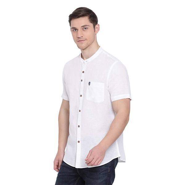 White Customized Red Tape Men's Solid Classic Shirt