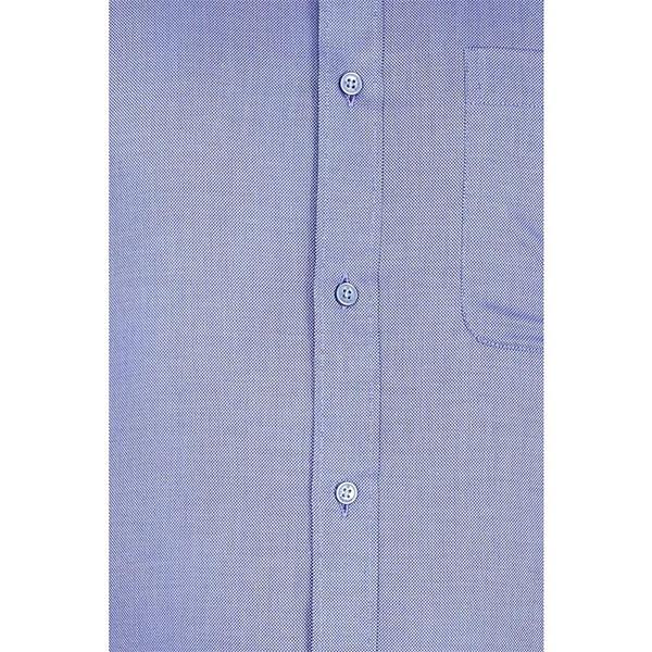 Blue Customized Park Avenue Men's Solid Slim Fit Formal Shirt