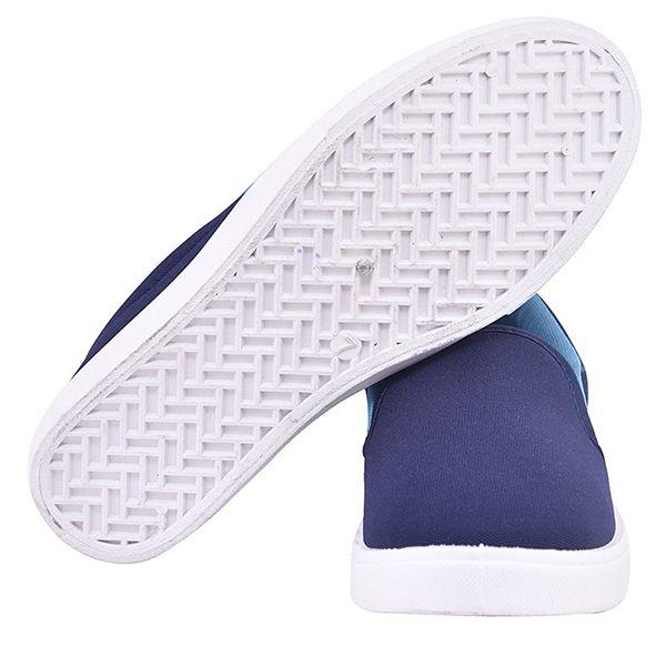 Blue Customized Men's Canvas Casual Loafers and Sneakers Shoe