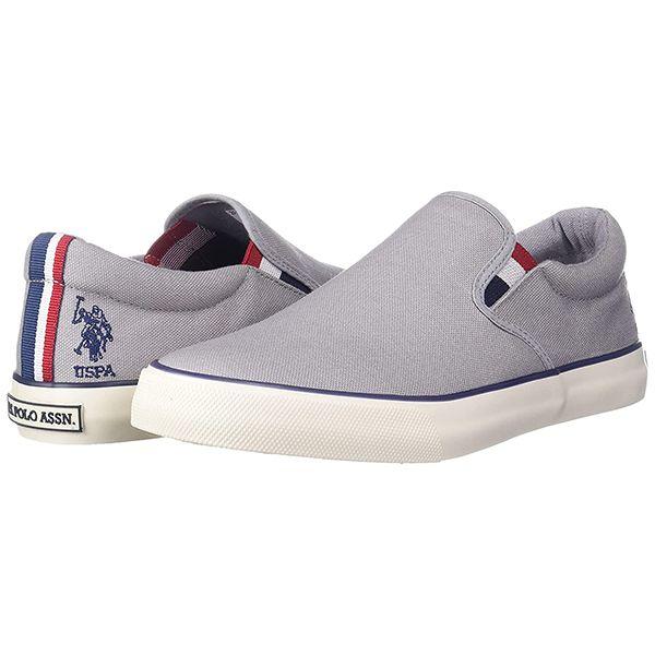 Grey Customized US Polo Association Men's Sneakers