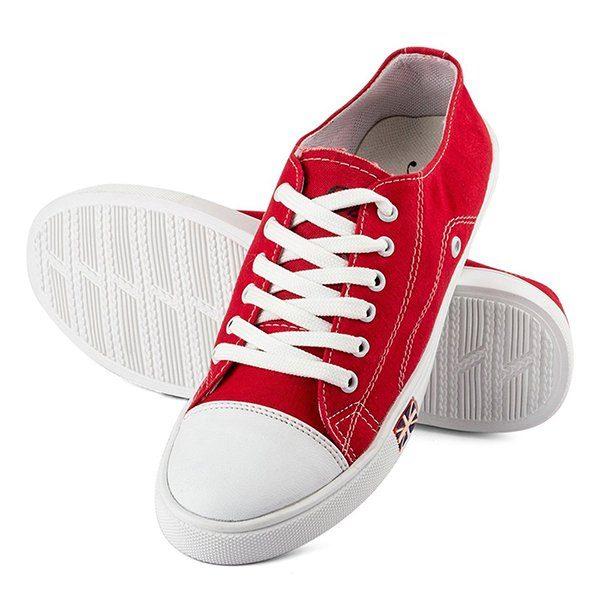 Red Customized Men's Casual Canvas Shoes/Sneakers