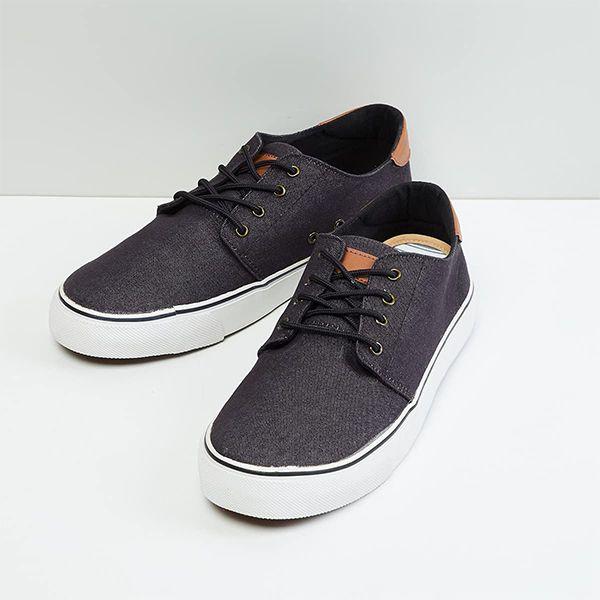 Black Brown Customized MAX Men Canvas Shoes