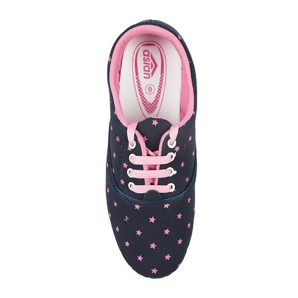 Blue Pink Customized Canvas Women Shoes