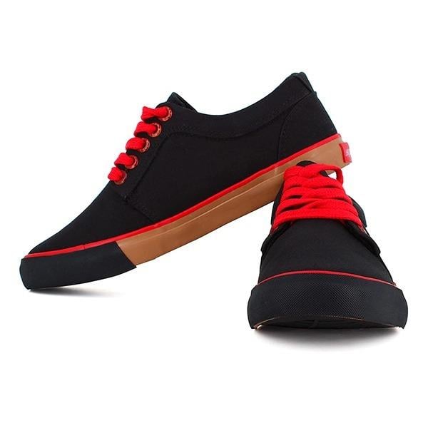 Black Red Customized Sparx Men's Sneaker