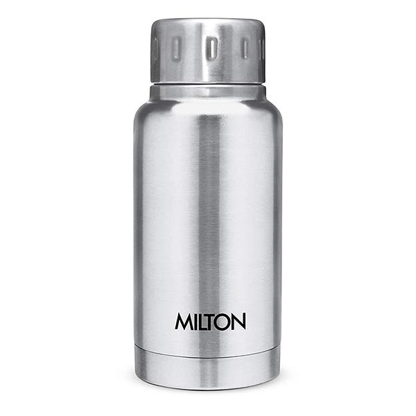 Silver Customized Milton Thermosteel Hot and Cold Water Bottle, 160 ml