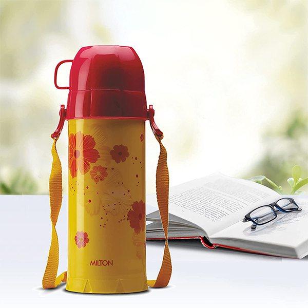 Red Customized Milton Insulated Hot or Cold Flask, 1 Litre