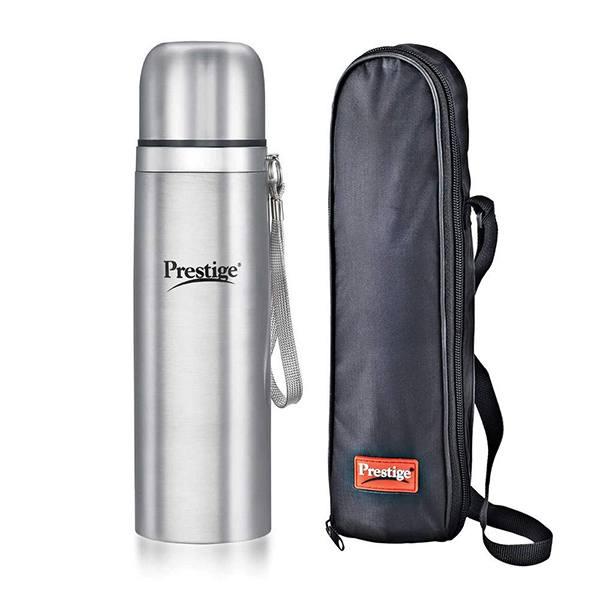 Silver Customized Prestige Stainless Steel Flask, 1 Litre