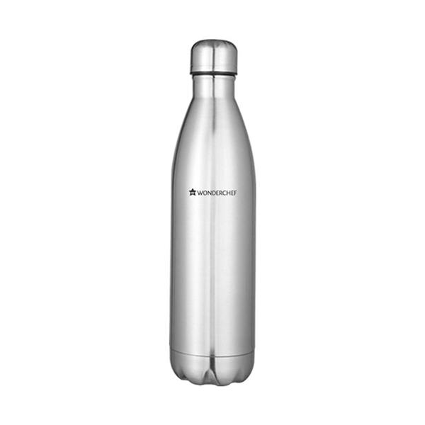 Silver Customized Wonderchef Double Wall Stainless Steel Vaccum Insulated Hot and Cold Flask, 500ml