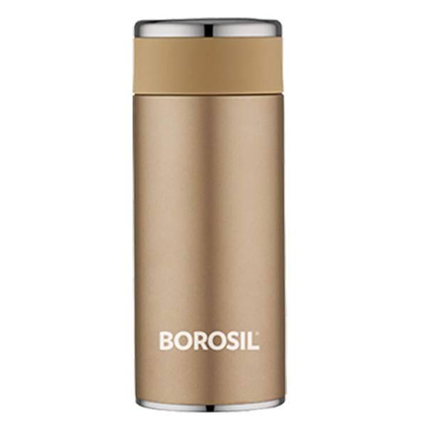 Rose Gold Customized Borosil Stainless Steel Hydra Travelsmart Vacuum Insulated Flask Water Bottle, 200 ML