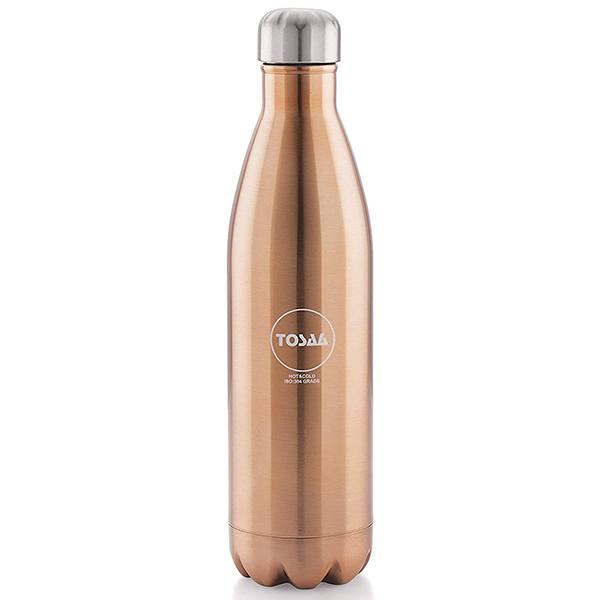 Rose Gold Customized Double Wall Vacuum Insulated Flask Water Bottle Stainless Steel 750 ml