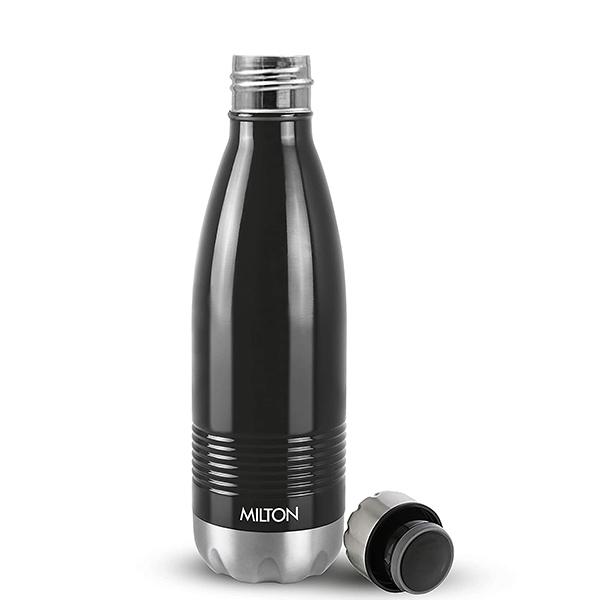 Black Customized Milton Thermosteel 24 Hours Hot and Cold Water Bottle (700 ml)