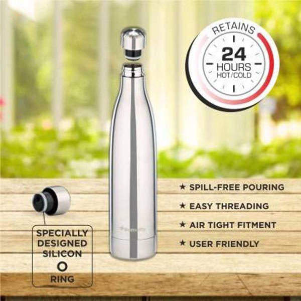 Silver Customized Stainless Steel Vacuum Flask (500 ml)