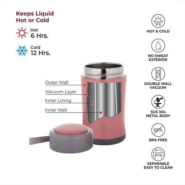 Pink Customized Stainless Steel Double Wall Vacuum Insulated Water Bottle  (220 ml)