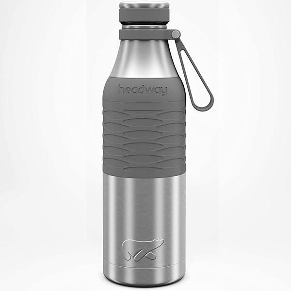 Space Grey Customized Stainless Steel Vacuum Insulated Water Bottle, Triple Layered Insulation (600 ml)