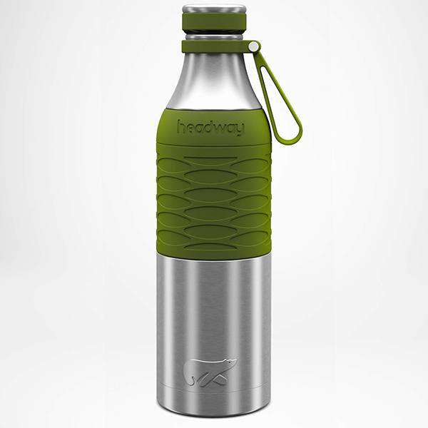 Military Green Customized Stainless Steel Vacuum Insulated Water Bottle. Triple Layered Insulation, Cold for 20 hours, Hot for 10 hours (750 ml)