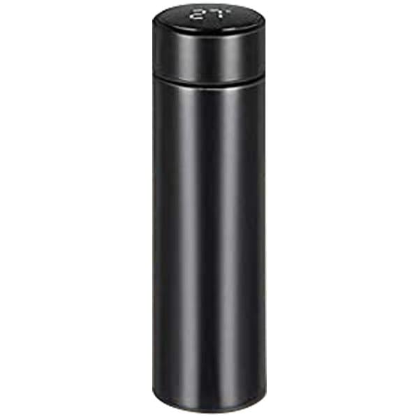 Black Customized Stainless Steel Insulated Hot & Cold Thermos Bottle with Temperature Display (500 ml)