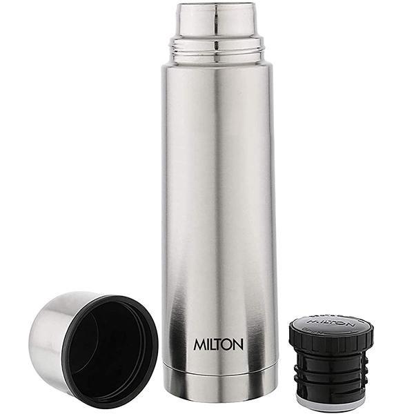 Silver Customized Milton Thermosteel 24 Hours Hot and Cold Water Bottle, 1 Litre