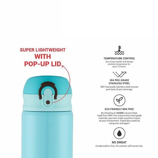Blue Customized Stainless Steel Vacuum Flask (600 ml)