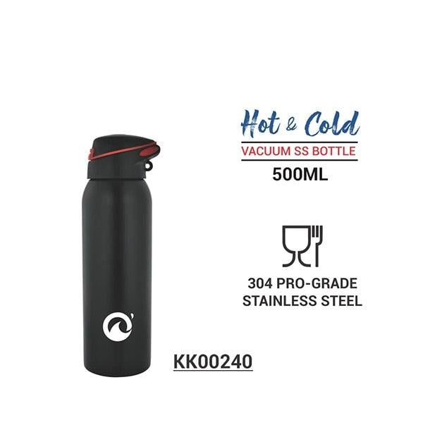 Black Customized Stainless Steel Vacuum Insulated Bottle (500 ml)