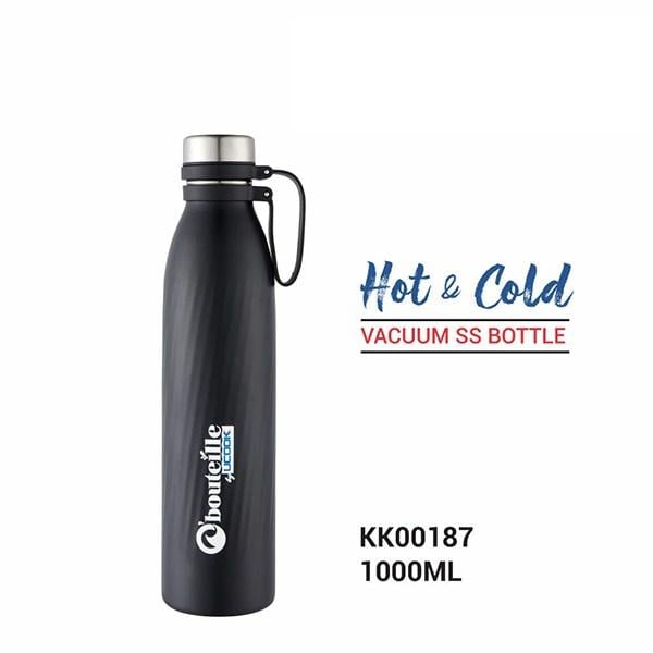 Black Customized Stainless Steel Vacuum Insulated Bottle (750 ml)
