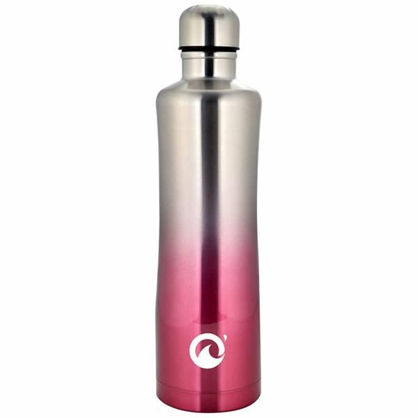 Silver Red Customized Stainless Steel Vacuum Insulated Bottle (750 ml)