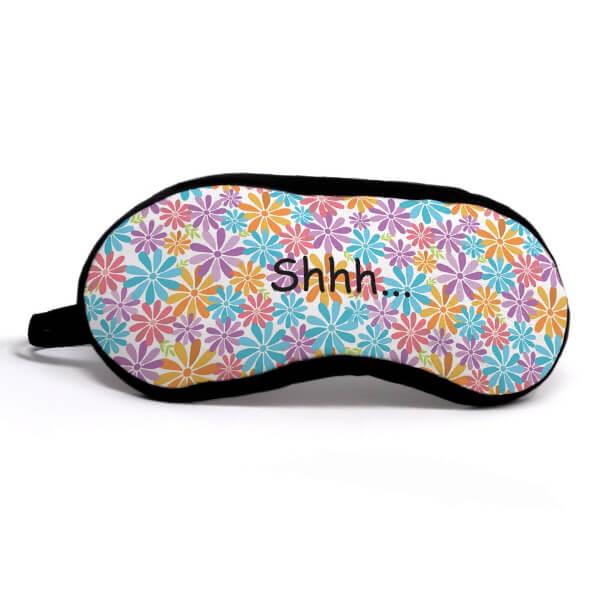Multicolour Customized Flower Pattern Sleep Eye Mask