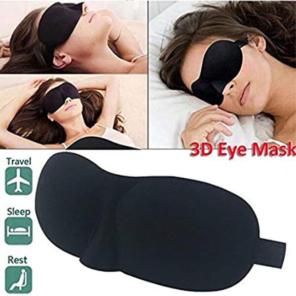 Black Customized Blind Sleeping Eye Mask