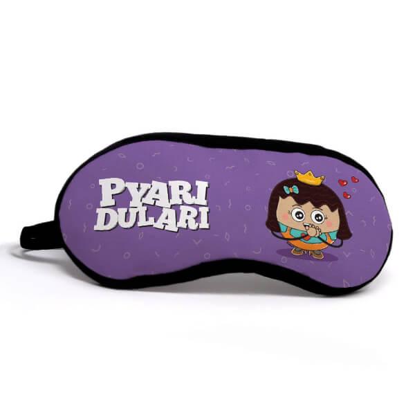 Purple Customized Pyari Dulari Printed Sleep Mask