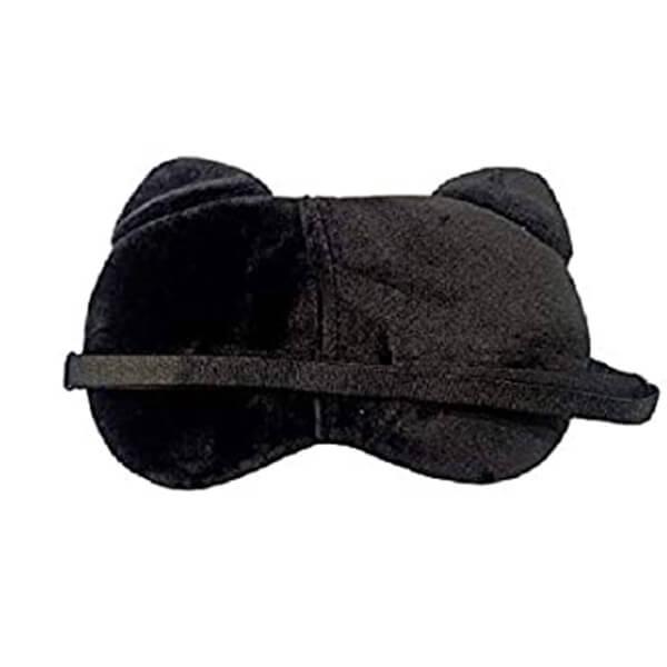 Black Cat Customized Animal Design Sleeping Eye Mask Shade With Adjustable Strap