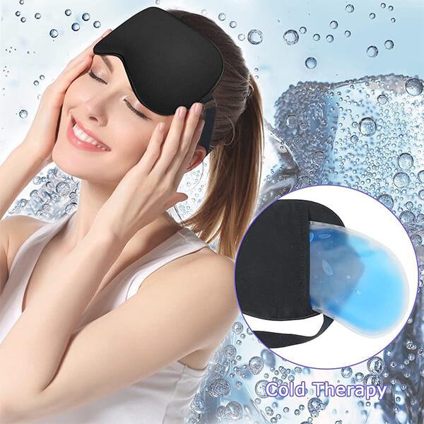 Black Customized Eye Mask with Cooling Pack Eye