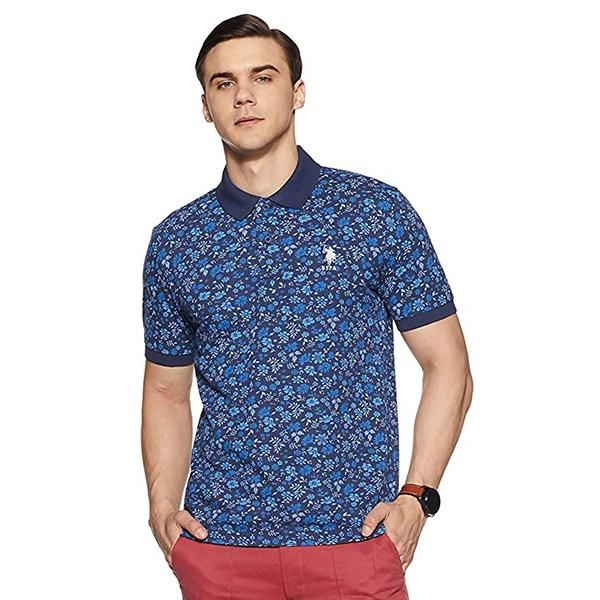 Blue Customized U.S. Polo Assn. Men's T-Shirt