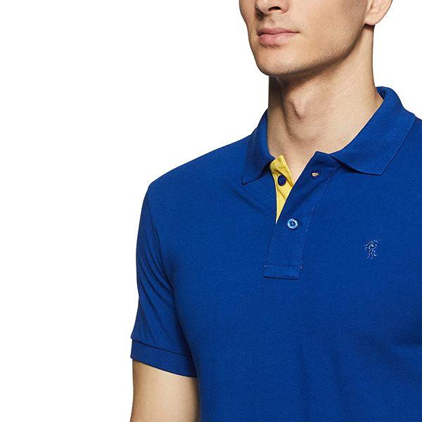 Royal Blue Customized Men's Cotton Polo T-Shirt