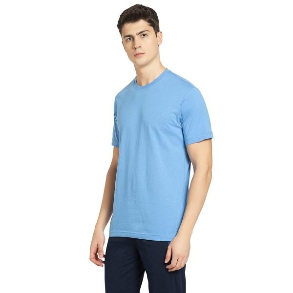 Blue Customized Jockey Men's Regular Fit Round Neck Half Sleeved T-Shirt