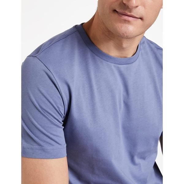 Blue Customized Men's Solid Regular T-Shirt