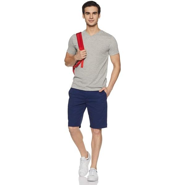 Grey Customized Men's Solid Regular Fit Half Sleeve Cotton T-Shirt