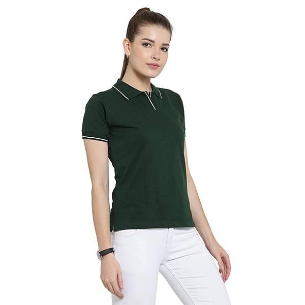 Bottle Green Customized Women's Polo T-Shirt