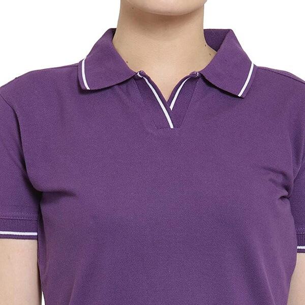 Purple Customized Women's Polo T-Shirt
