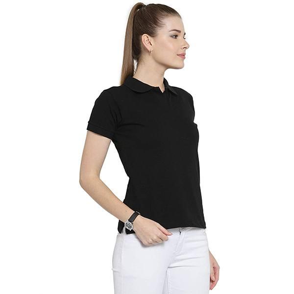 Cool Black Customized Women's Polo T-Shirt