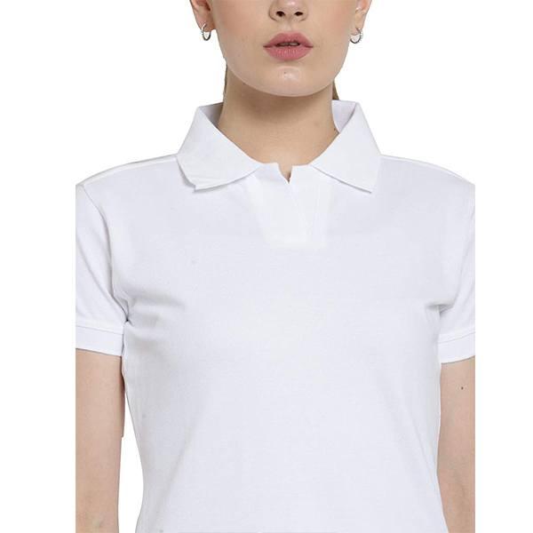 White Customized Women's Polo T-Shirt