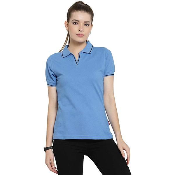 Indian Blue Customized Women's Polo T-Shirt