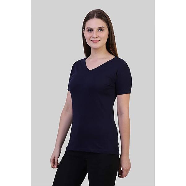Navy Blue Customized Women's T-Shirt