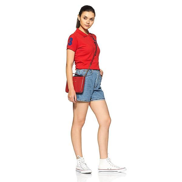 Red Customized US Polo Assn. Women's Polo T-Shirt