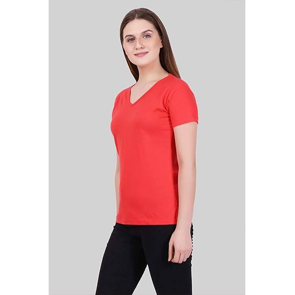 Coral Red Customized Women's T-Shirt