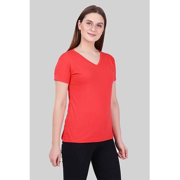 Coral Red Customized Women's T-Shirt