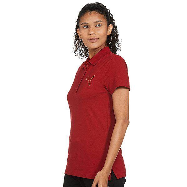 Red Customized Puma Women's Regular Polo T-Shirt