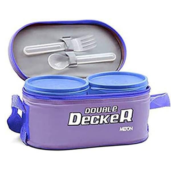 Purple Customized Milton Double Decker Lunch Box (3 Container)