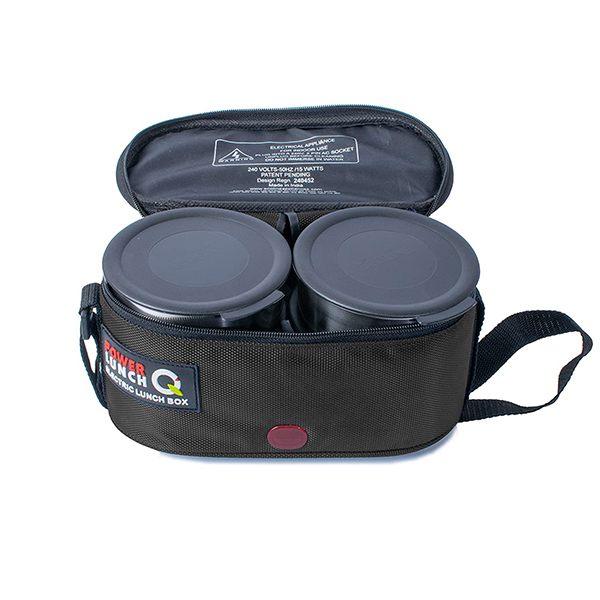 Black Customized Ecoline Q4, Electric Lunch Box -Capacity 1400 ml
